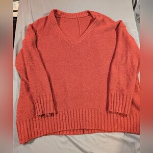 Cozy Red V-Neck Sweater